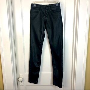 Black slim skinny leather look pants size 28 / 6 Comptoir Des Cotonniers
